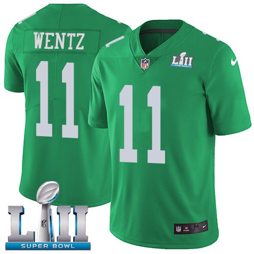 Men Philadelphia Eagles #11 Wentz Dark green Limited 2018 Super Bowl NFL Jerseys->philadelphia eagles->NFL Jersey